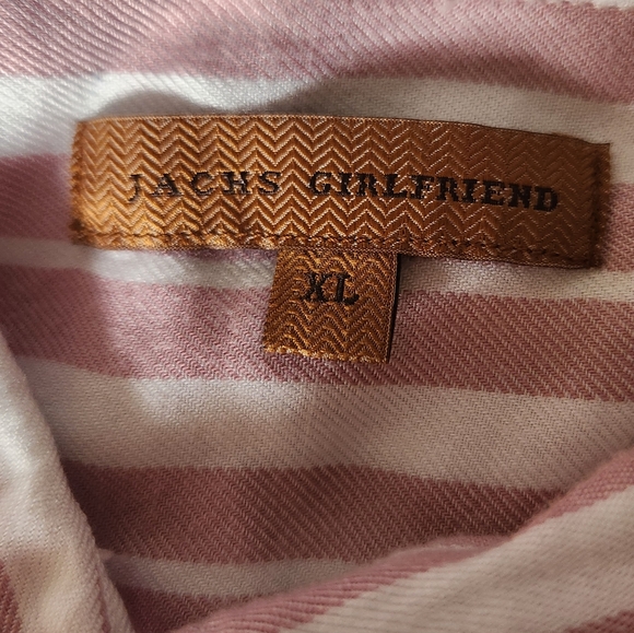 Jack's Girlfriend Vertical Stripe Button Shirt XL - Picture 5 of 6